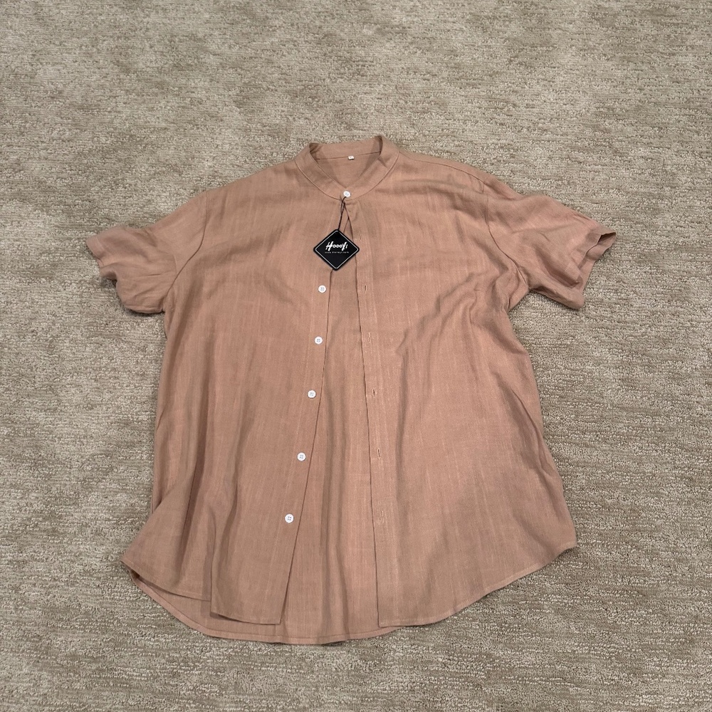 Hoooyi Short Sleeve Button Up